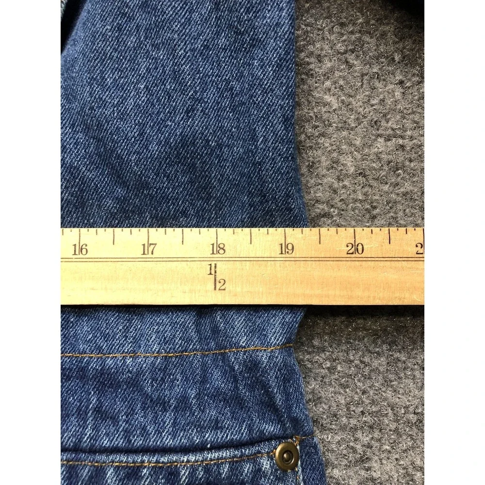 Roper Coat Mens XS Blue Denim Leather Collar Western Range Gear Lined Pockets
